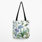 Blue Botanical Floral Tote Bag Gallery Image 2