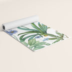 Blue Botanical Floral Yoga Mat Gallery Image 2