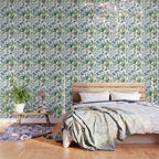 Blue Botanical Floral Wallpaper Gallery Image 3