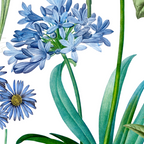 Blue Botanical Floral Coffee Mug Gallery Image 2