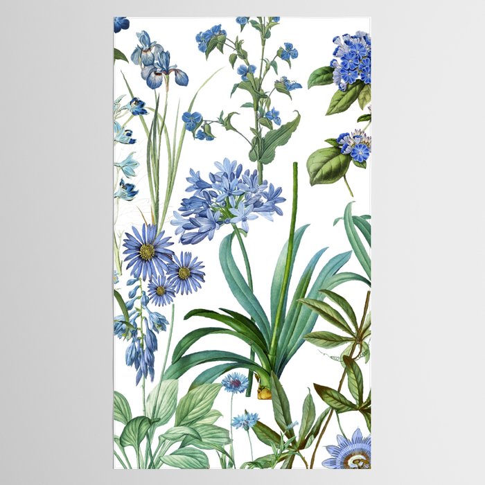 Blue Botanical Floral Tablecloth Gallery Image 2