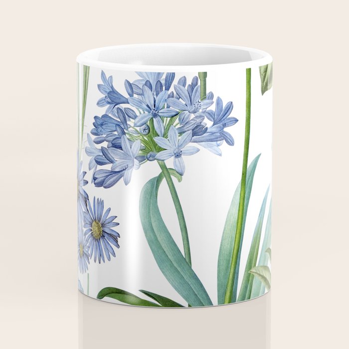 Blue Botanical Floral Coffee Mug Gallery Image 4