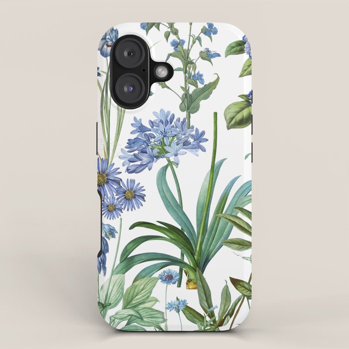 Blue Botanical Floral iPhone Case Gallery Image 1