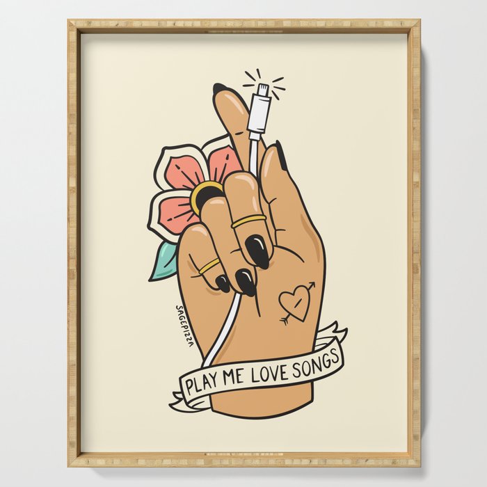LOVE SONGS (LIGHT) Serving Tray Gallery Image 1