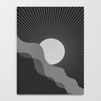 Abstraction_SUNRISE_SUNSET_BLACK_WHITE_MONO_POP_ART_0622A Notebook Gallery Image 4