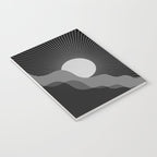 Abstraction_SUNRISE_SUNSET_BLACK_WHITE_MONO_POP_ART_0622A Notebook Gallery Image 3