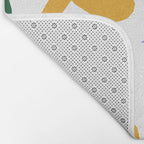 Retro spring flower nature drawing Bath Mat Gallery Image 2