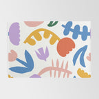 Retro spring flower nature drawing Rug Gallery Image 2