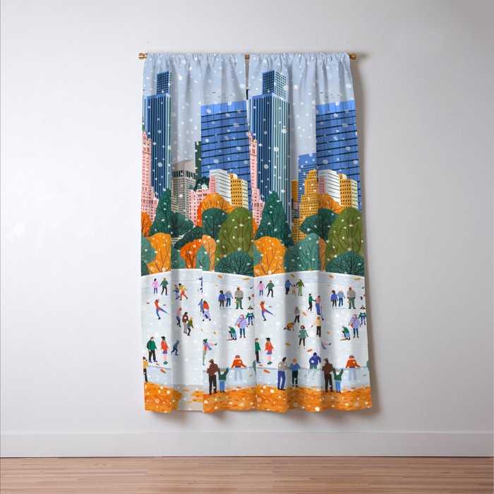 Winter in New York City Window Curtain Gallery Image 3