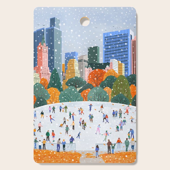 Winter in New York City Cutting Board Gallery Image 1