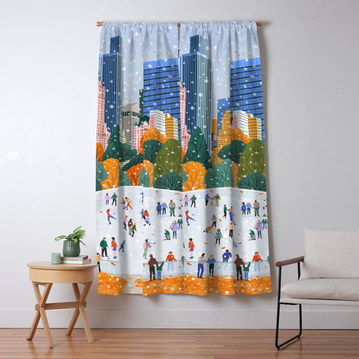 Winter in New York City Window Curtain Gallery Image 5