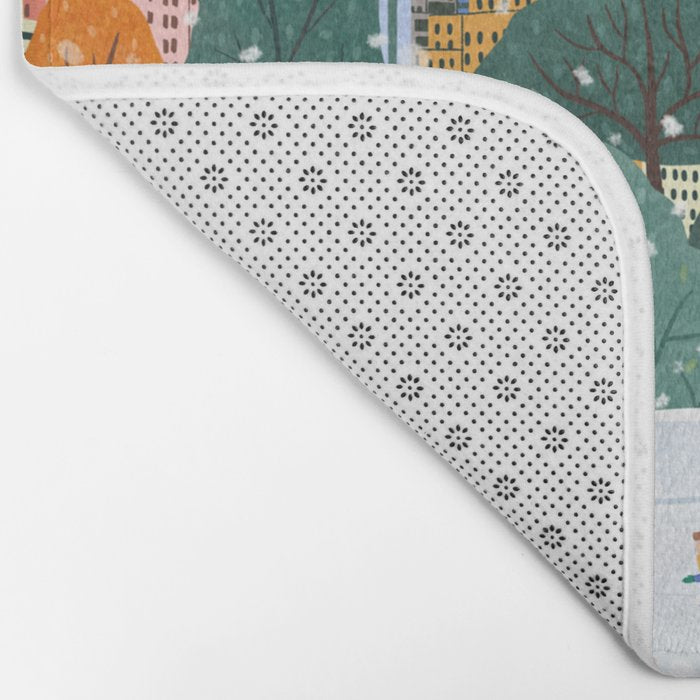 Winter in New York City Bath Mat Gallery Image 2