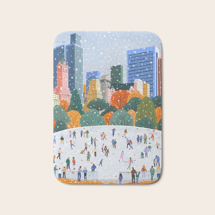 Winter in New York City Bath Mat Gallery Image 1
