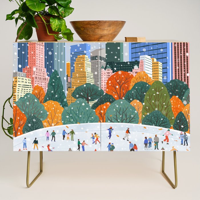 Winter in New York City Credenza Gallery Image 1