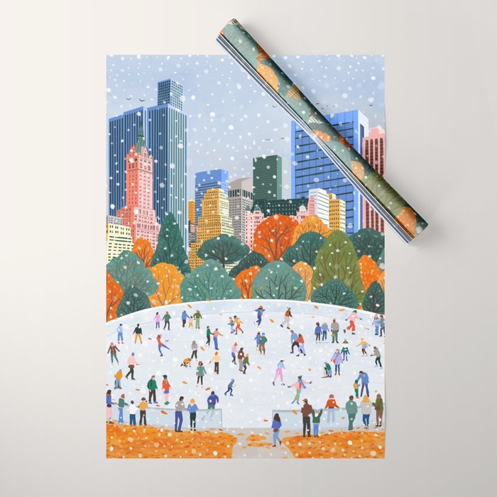 Winter in New York City Wrapping Paper Gallery Image 1