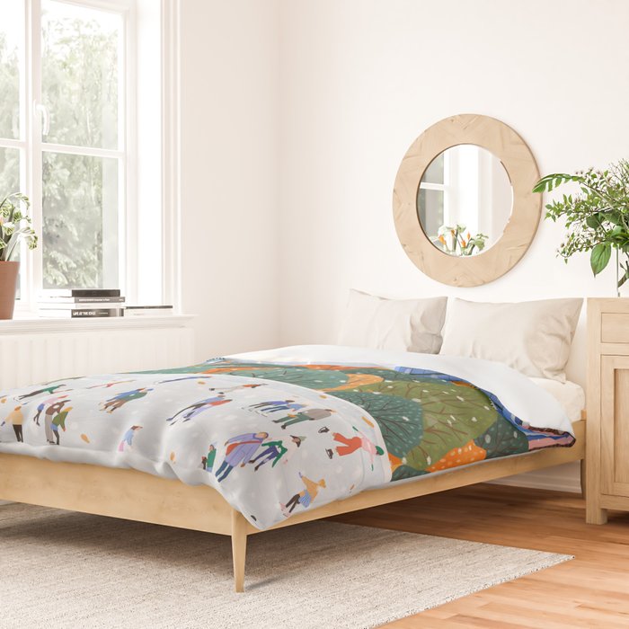 Winter in New York City Duvet Cover Gallery Image 2