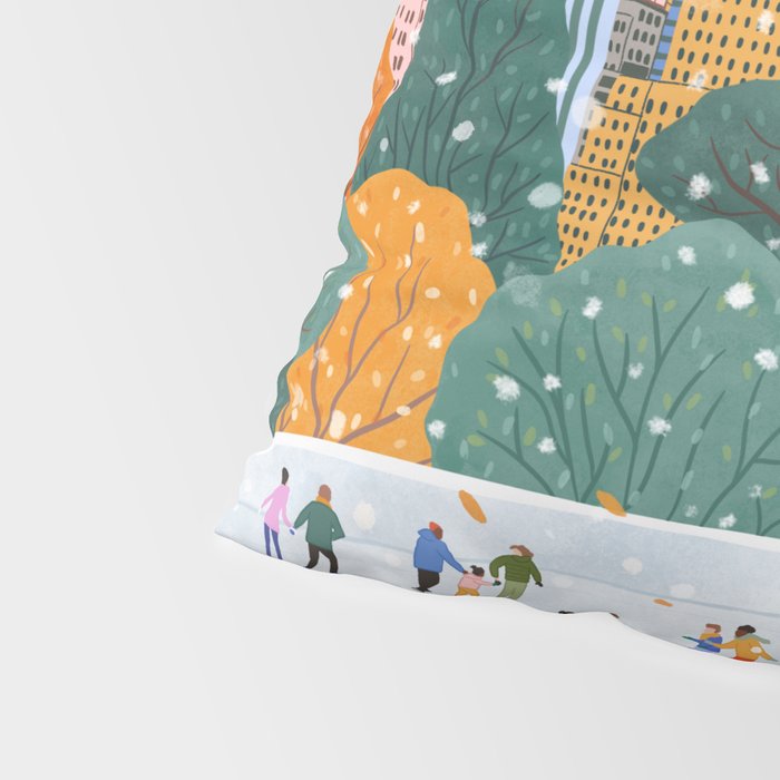 Winter in New York City Pillow Sham Gallery Image 4