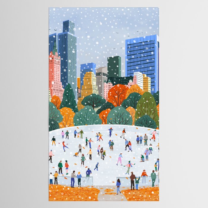 Winter in New York City Tablecloth Gallery Image 2