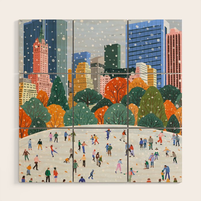 Winter in New York City Wood Wall Art Gallery Image 1