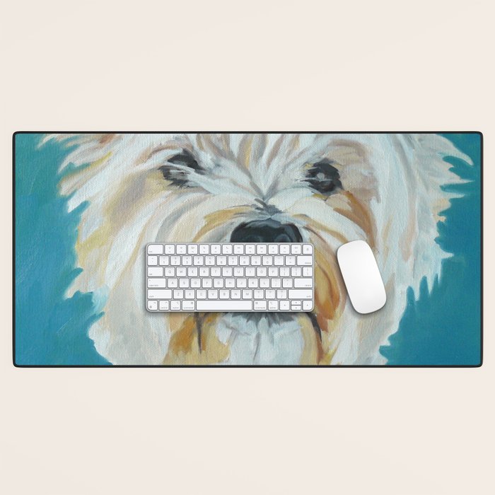 West Highland White Terrier Dog Portrait Desk Mat Gallery Image 1