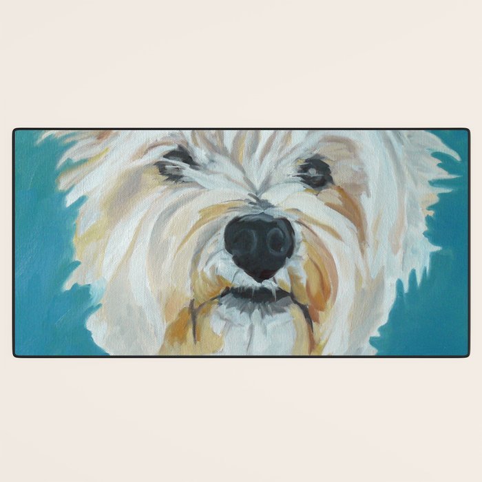 West Highland White Terrier Dog Portrait Desk Mat Gallery Image 3