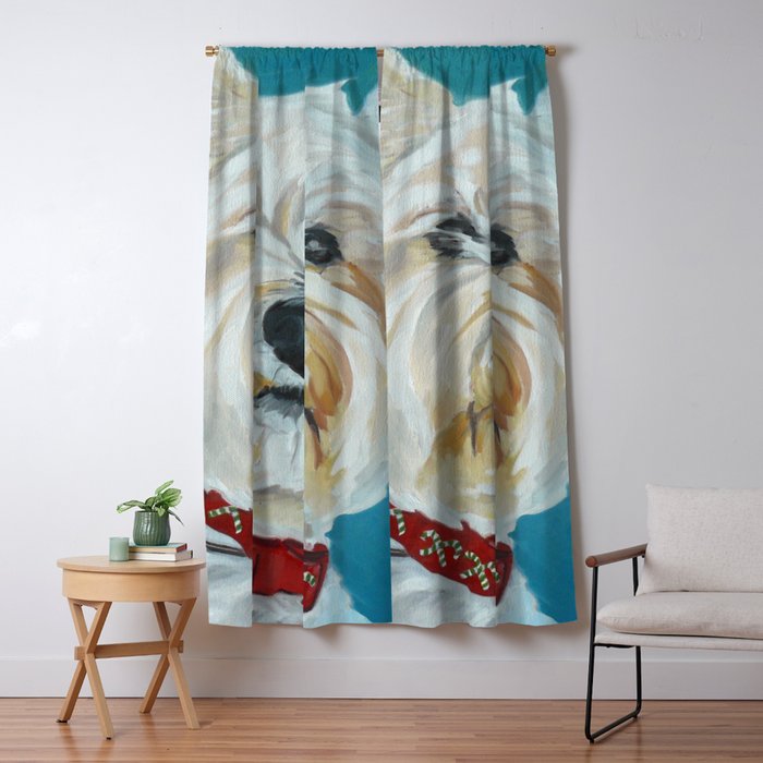 West Highland White Terrier Dog Portrait Window Curtain Gallery Image 5