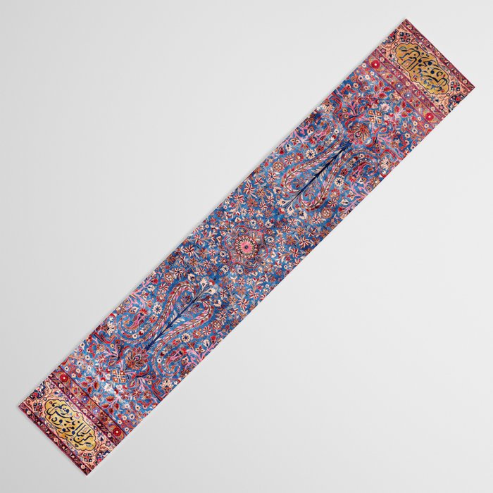 Kashan Central Persian Rug Print Table Runner Gallery Image 3