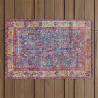 Kashan Central Persian Rug Print Outdoor Rug Gallery Image 1