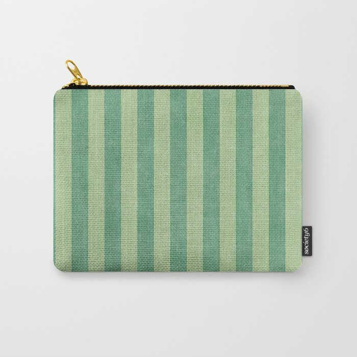 STRIPES - 004 - green Carry All Pouch Gallery Image 1