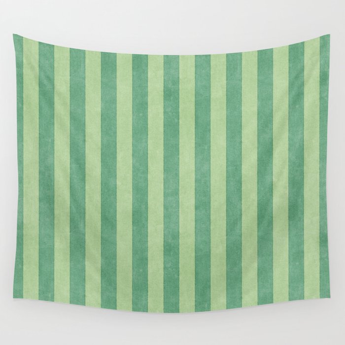 STRIPES - 004 - green Wall Tapestry Gallery Image 1