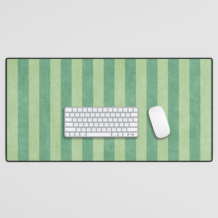 STRIPES - 004 - green Desk Mat Gallery Image 1