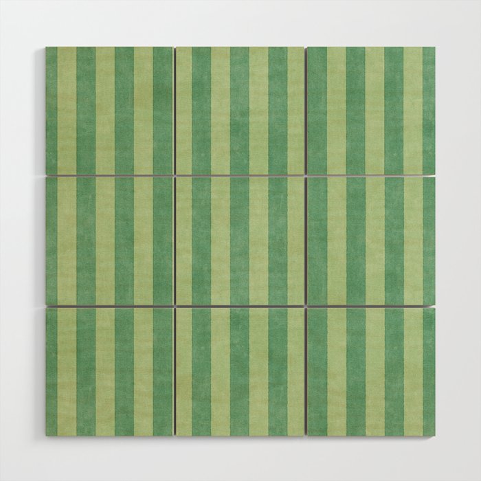 STRIPES - 004 - green Wood Wall Art Gallery Image 1