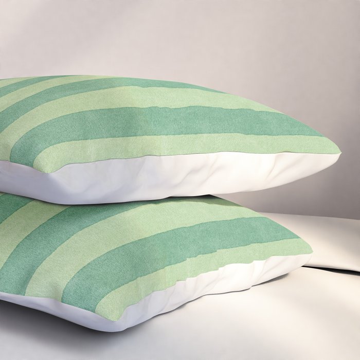 STRIPES - 004 - green Pillow Sham Gallery Image 3