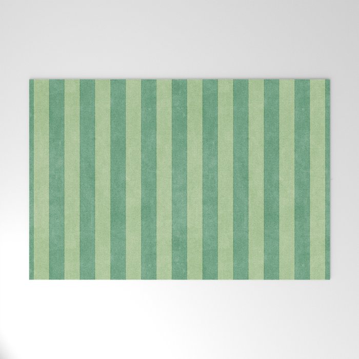 STRIPES - 004 - green Welcome Mat Gallery Image 1