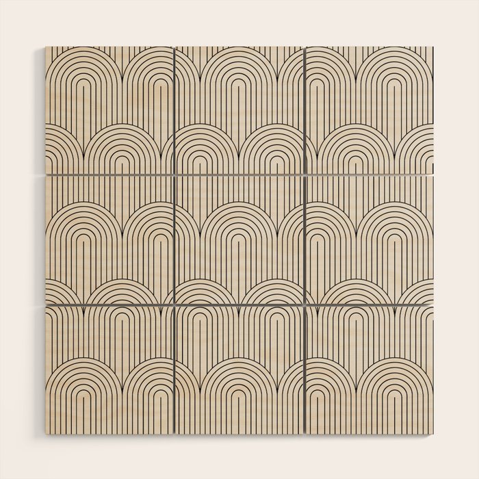 Art Deco Arch Pattern IX Wood Wall Art Gallery Image 1