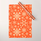 Snowflake Collection - Coral & Cream Wrapping Paper Gallery Image 1