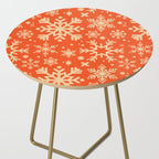 Snowflake Collection - Coral & Cream Side Table Gallery Image 2