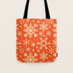Snowflake Collection - Coral & Cream Tote Bag Gallery Image 1