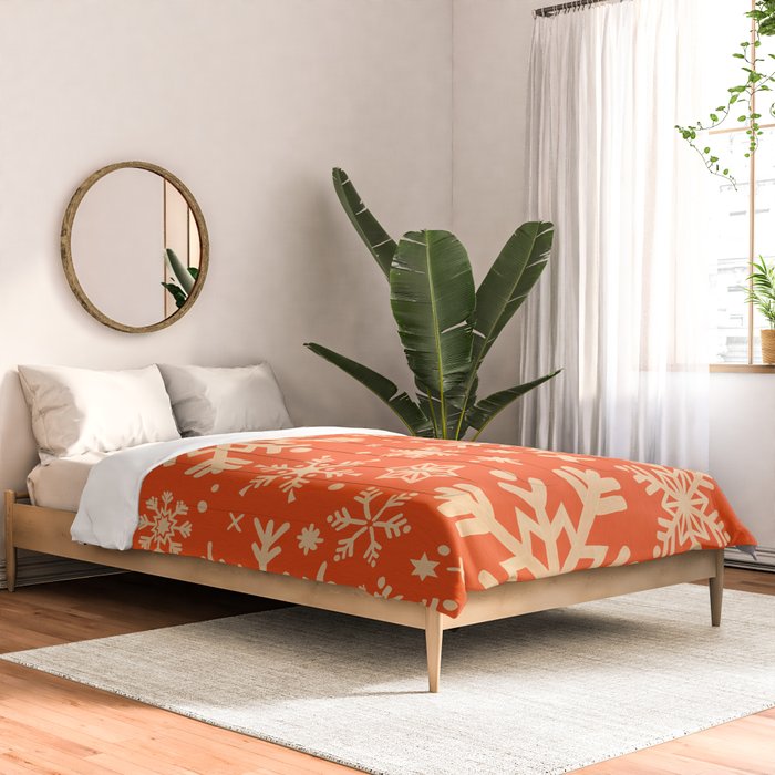 Snowflake Collection - Coral & Cream Comforter Gallery Image 2