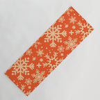 Snowflake Collection - Coral & Cream Yoga Mat Gallery Image 1