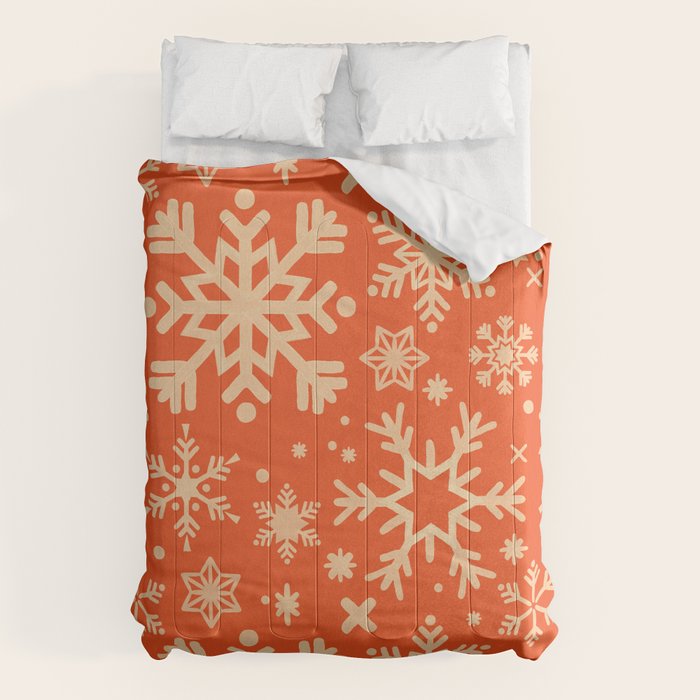 Snowflake Collection - Coral & Cream Comforter Gallery Image 6