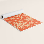 Snowflake Collection - Coral & Cream Yoga Mat Gallery Image 2