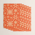 Snowflake Collection - Coral & Cream Wrapping Paper Gallery Image 3