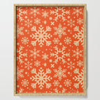 Snowflake Collection - Coral & Cream Serving Tray Gallery Image 1