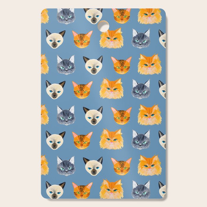 Cats Blue Cutting Board Gallery Image 1