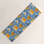 Cats Blue Yoga Mat Gallery Image 1