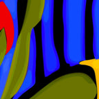 Abstract Art Red Blue Green Yellow Coffee Mug Gallery Image 2