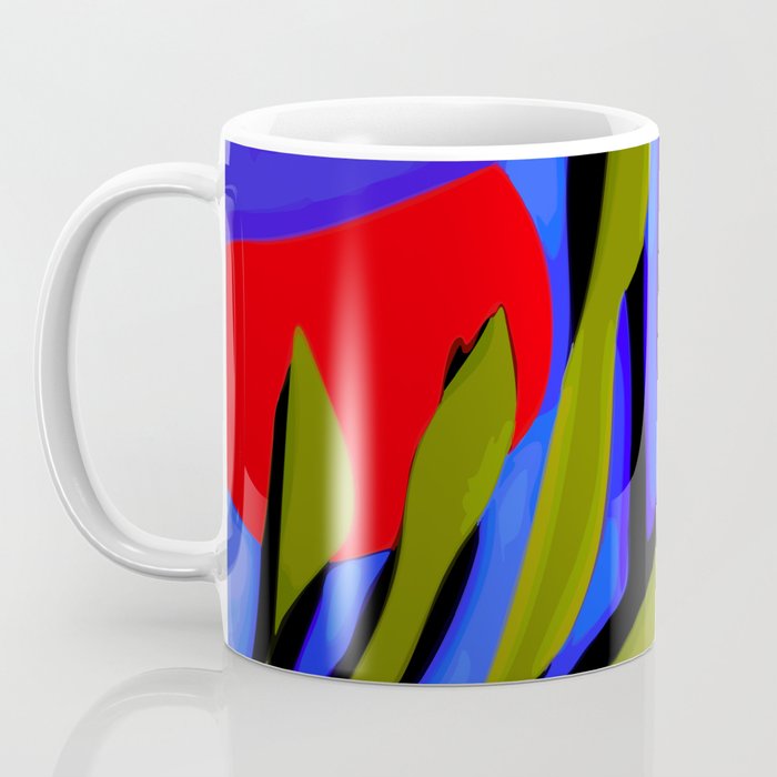 Abstract Art Red Blue Green Yellow Coffee Mug Gallery Image 3