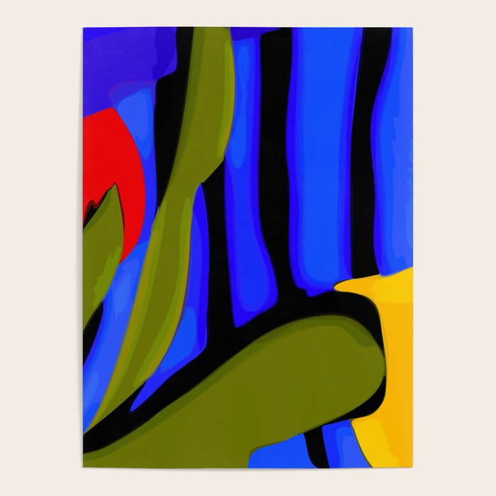 Abstract Art Red Blue Green Yellow Poster Gallery Image 4