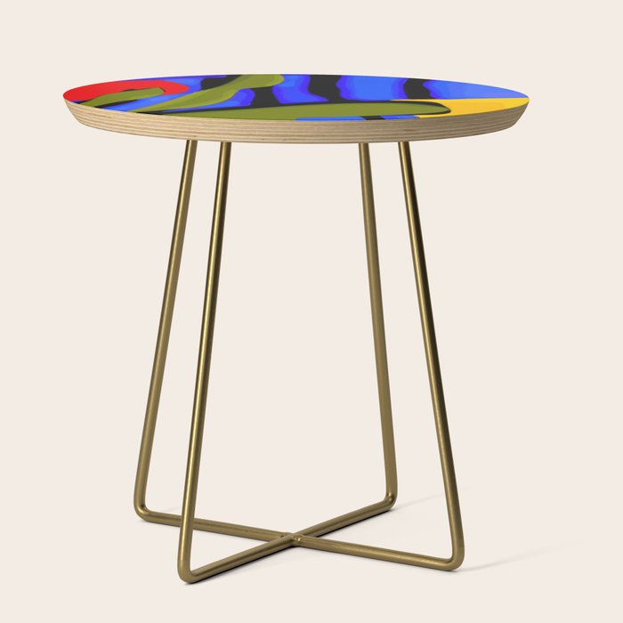 Abstract Art Red Blue Green Yellow Side Table Gallery Image 1